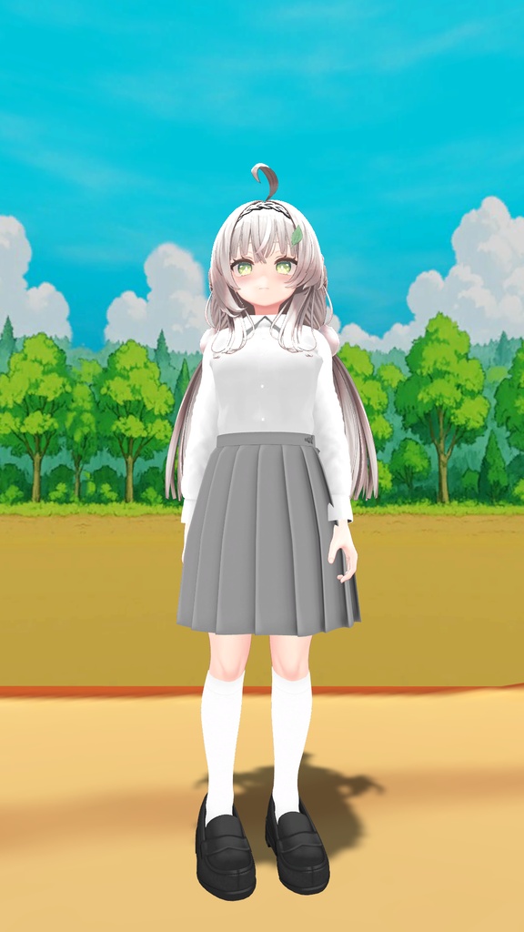 ルチカ共通素体対応制服上下セット(ブラウス+スカート+靴下+靴)
