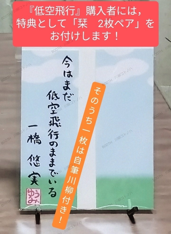 川柳集『低空飛行』|※特典:『低空飛行』表紙 栞(2枚ペア)