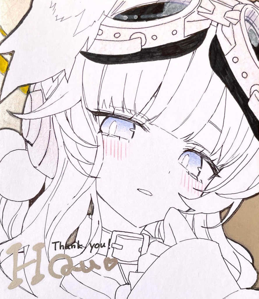 イラスト色紙（小/ブルアカ/ヒビキ）