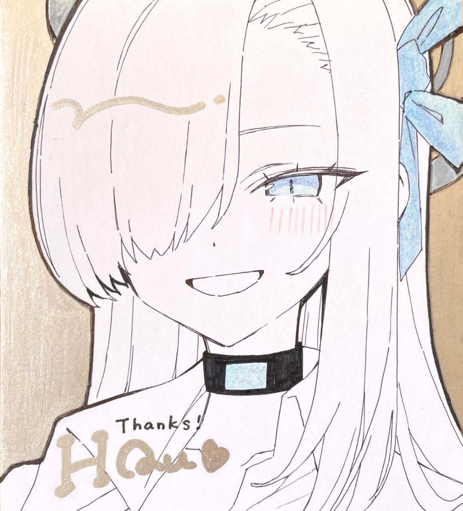 イラスト色紙（小/ブルアカ/アスナ）