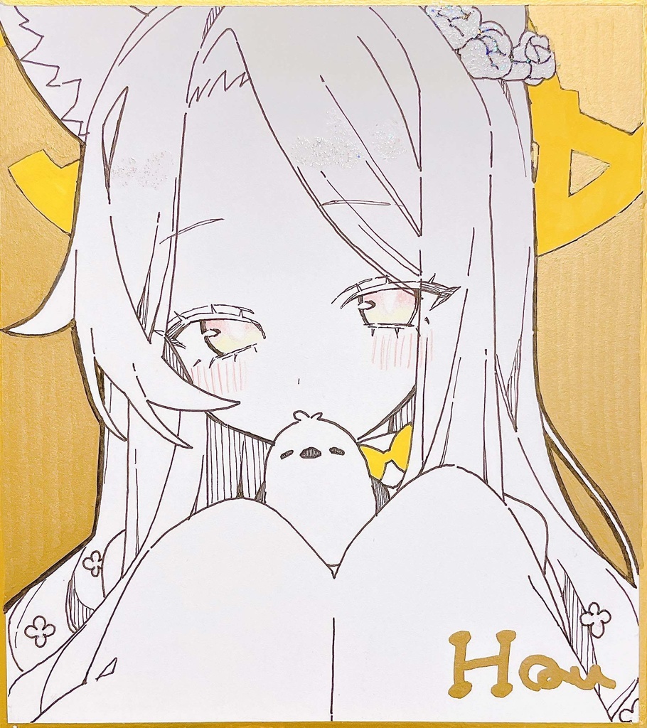 イラスト色紙　(小/ブルアカ/セイア)