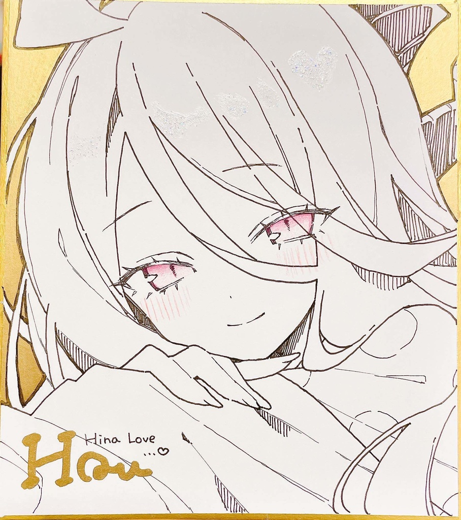 イラスト色紙（小/ブルアカ/ヒナ）