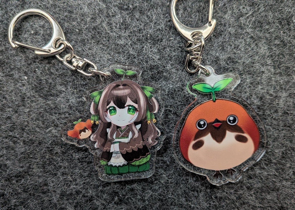 鈴芽ちゅん(トリチュンの姿)のアクリルキーホルダー5×5cm