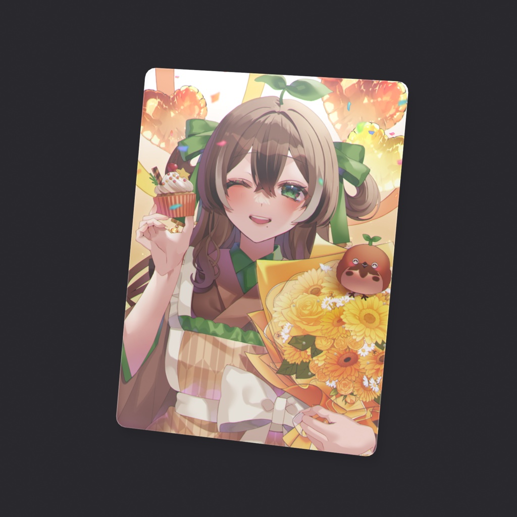 鈴芽ちゅん初めてのお誕生日記念写真クリアカード(トレカサイズ)