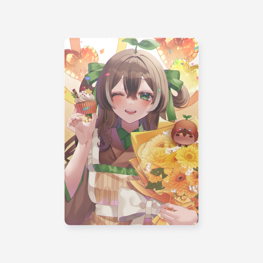 鈴芽ちゅん初めてのお誕生日記念写真クリアカード(トレカサイズ)