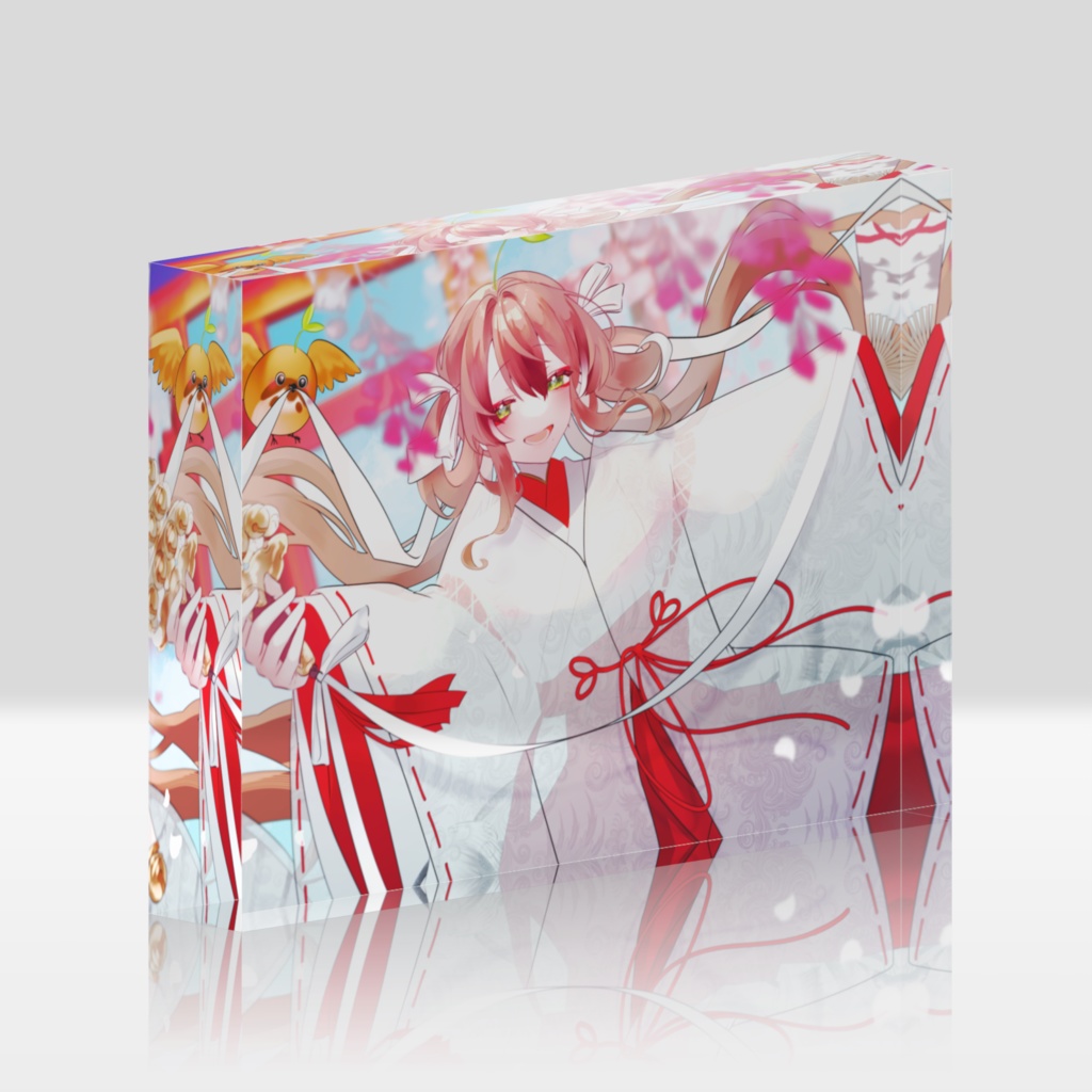 鈴芽ちゅん活動1周年記念アクリルブロック