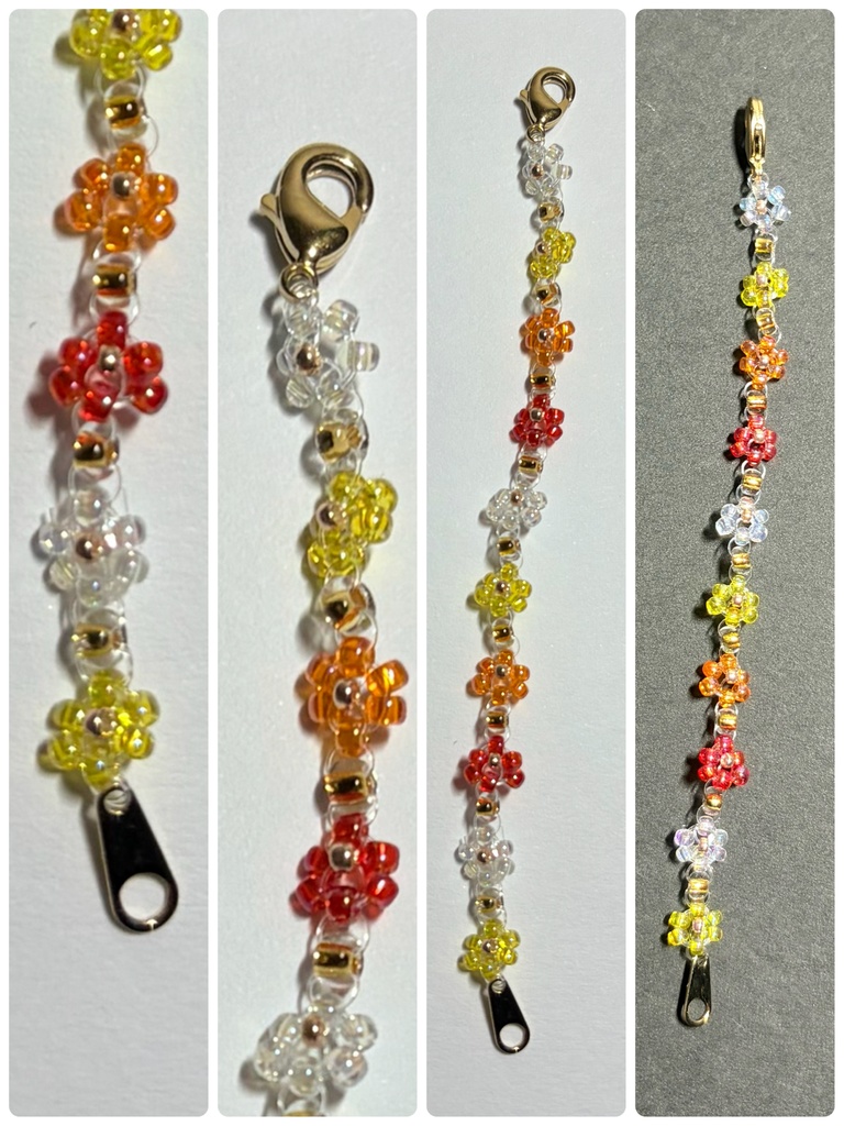 8cmぬい用お花ネックレス:暖色グラデーション