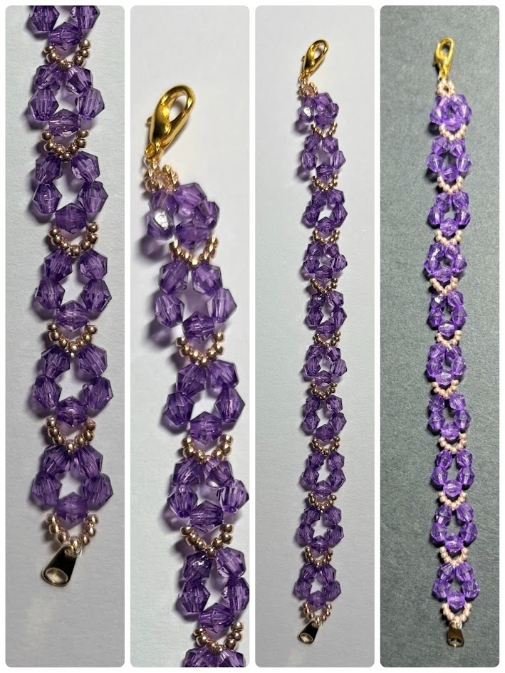 10㎝ぬい用大花ネックレス：パープル