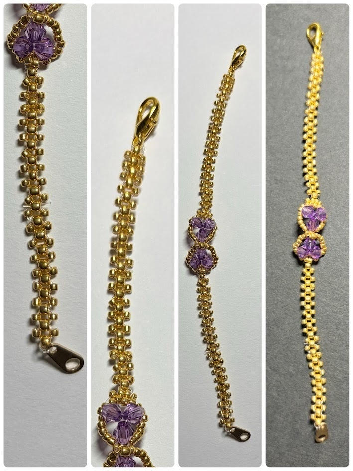 10㎝ぬい用きらきらリボンネックレス：パープル