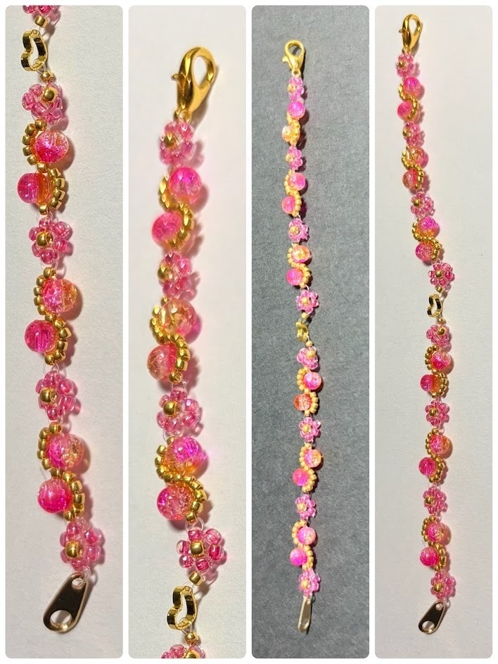 10㎝ぬい用Y2Kハートネックレス：ピンク