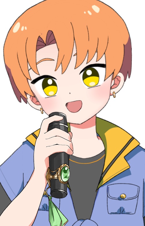 宝石のついたマイク素材
