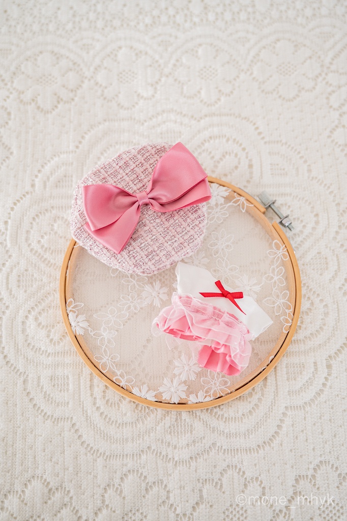 ツイードリボンな服