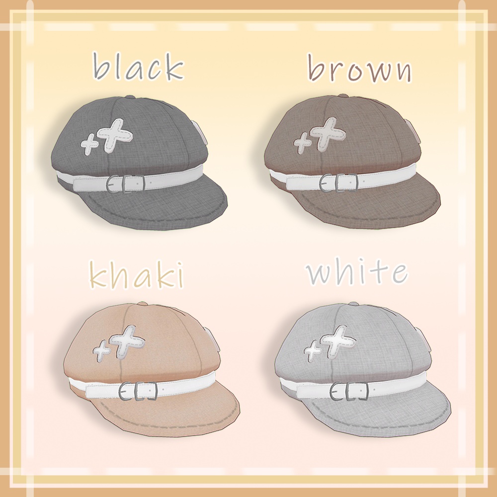 キャスケット帽子 8色/Newsboy Cap 8Color