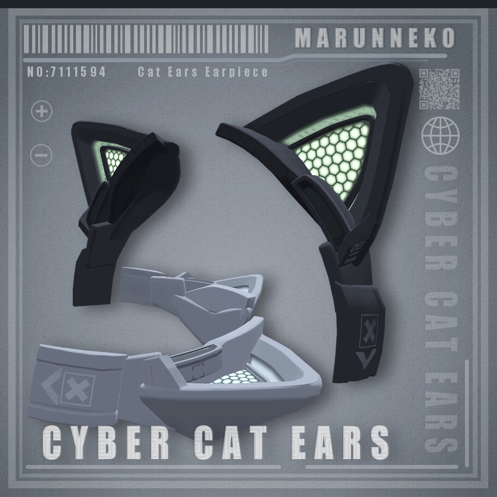✦ サイバーメカ猫耳 ✦Cyber Mecha Cat Ears Earpiece 2色