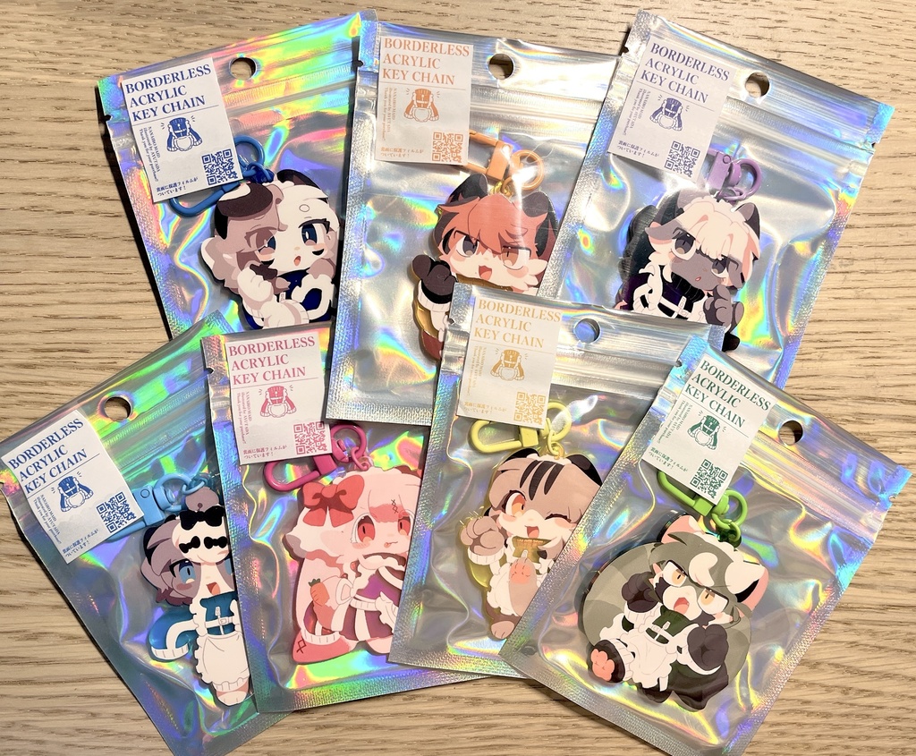 フチなしアクリルキーホルダー