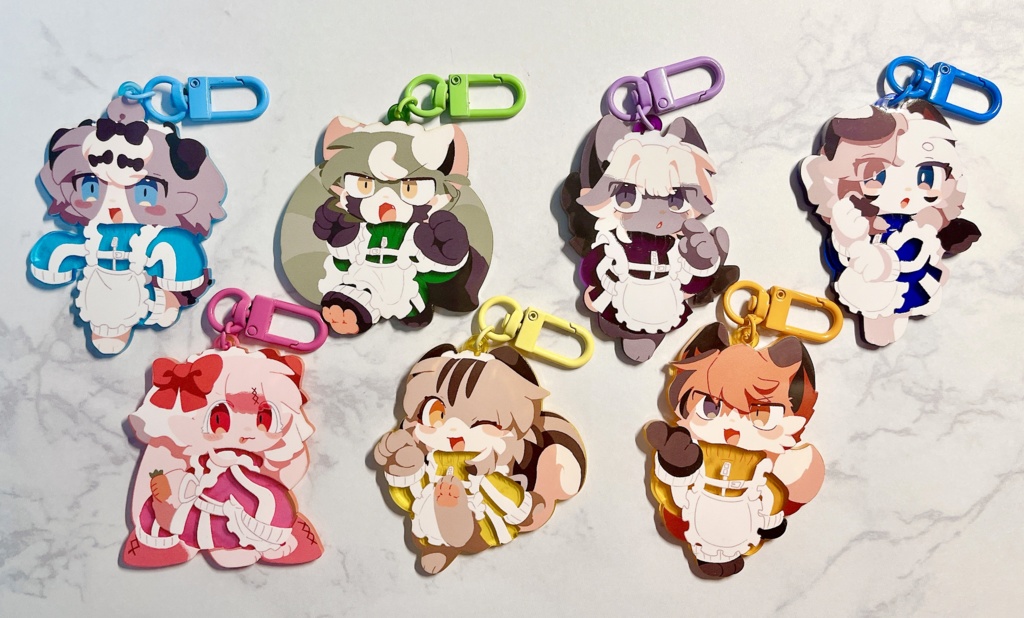 フチなしアクリルキーホルダー