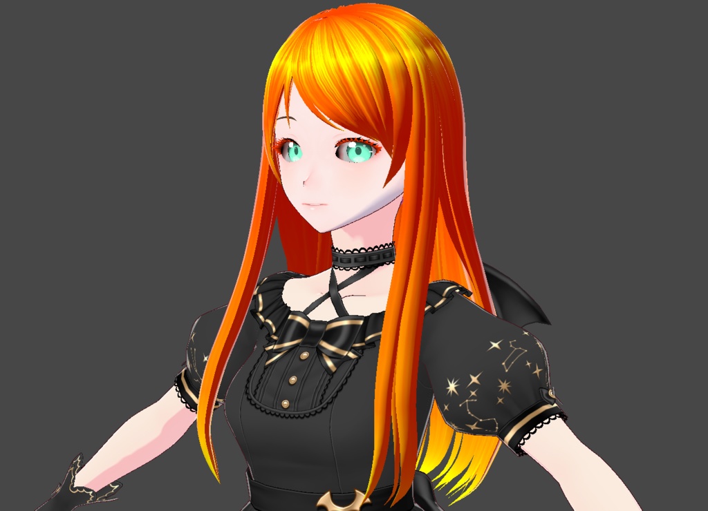 High Quality Anime Style Flaming Lava Colored Hair Texture