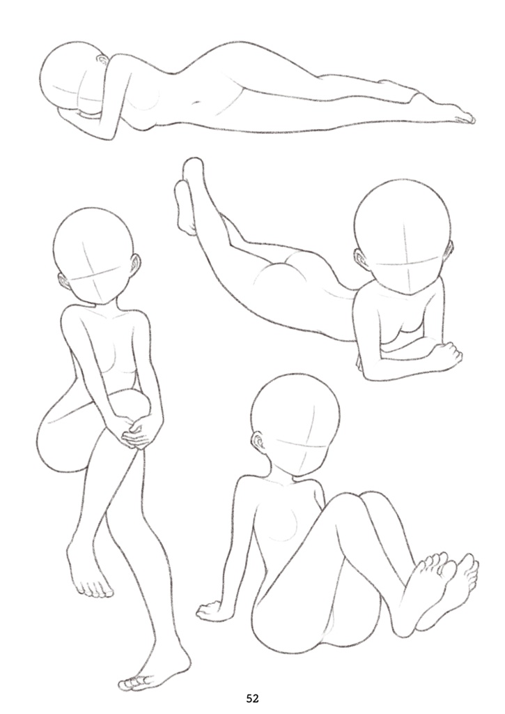 【ダウンロード】ポーズ素体200体② Pose collection 200 girls② 【download】