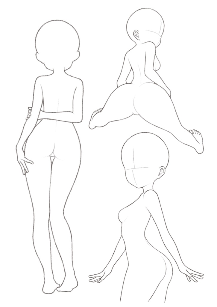 【ダウンロード】ポーズ素体200体③ Pose collection 200 girls③【download】