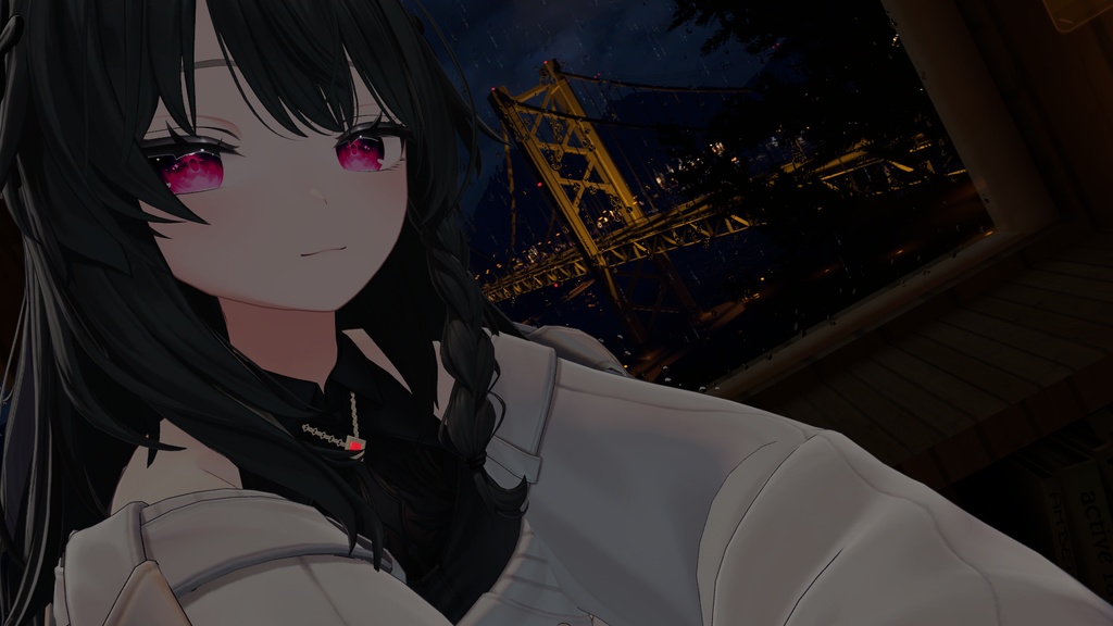 【VRChat用アクセサリー】クリスタルネックレス【PB設定済み】