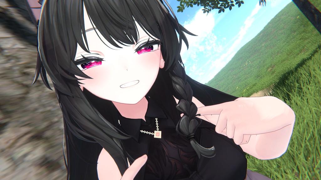 【VRChat用アクセサリー】クリスタルネックレス【PB設定済み】