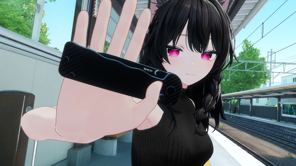 【VRC想定3Dモデル】サバイバルナイフ -Degu- 【MA設定済み】