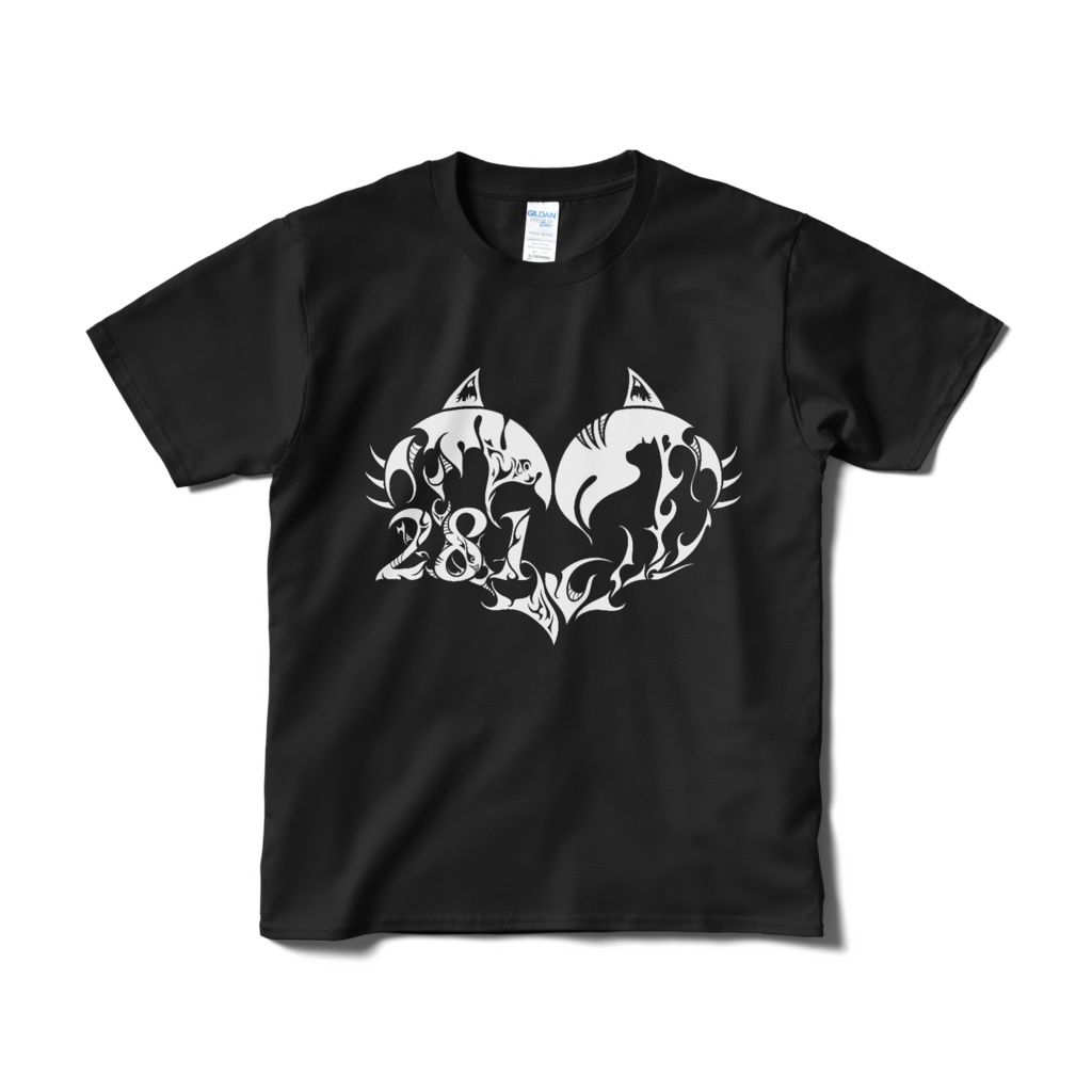 灰音にゃい3周年記念　２８１Tシャツ黒