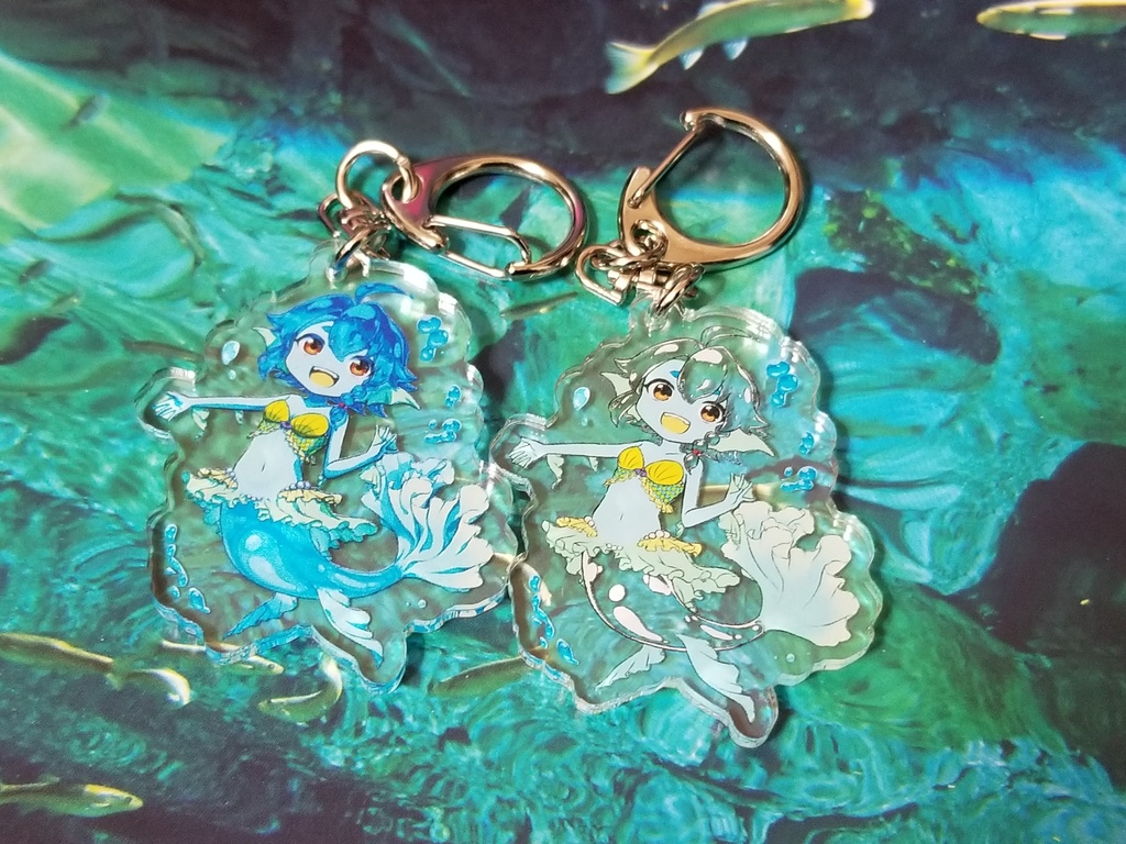 水の精霊💧ミイア(透明ver)アクリルキーホルダー