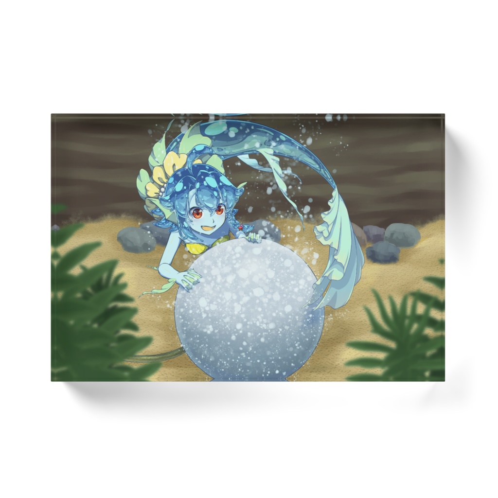 ブクブクとみー子アクリルブロック