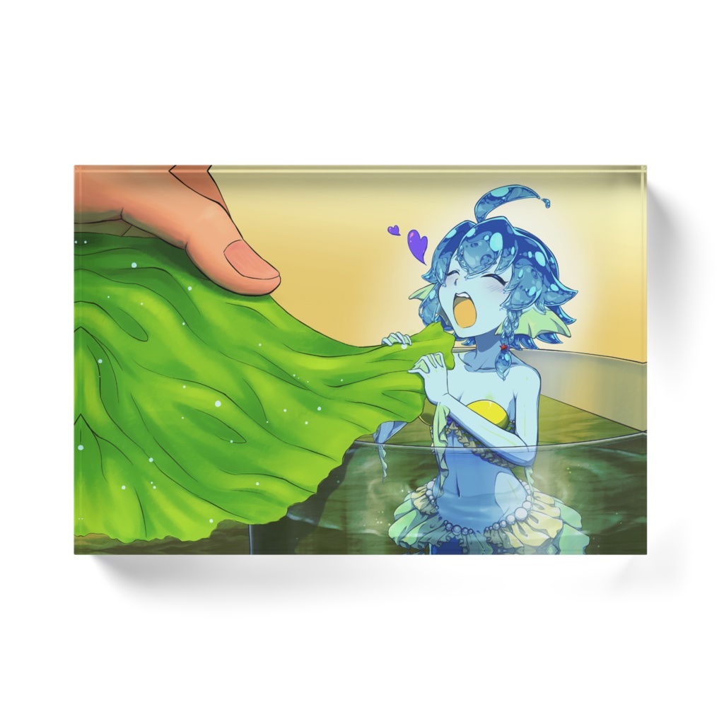 いっぱい食べるみー子アクリルブロック