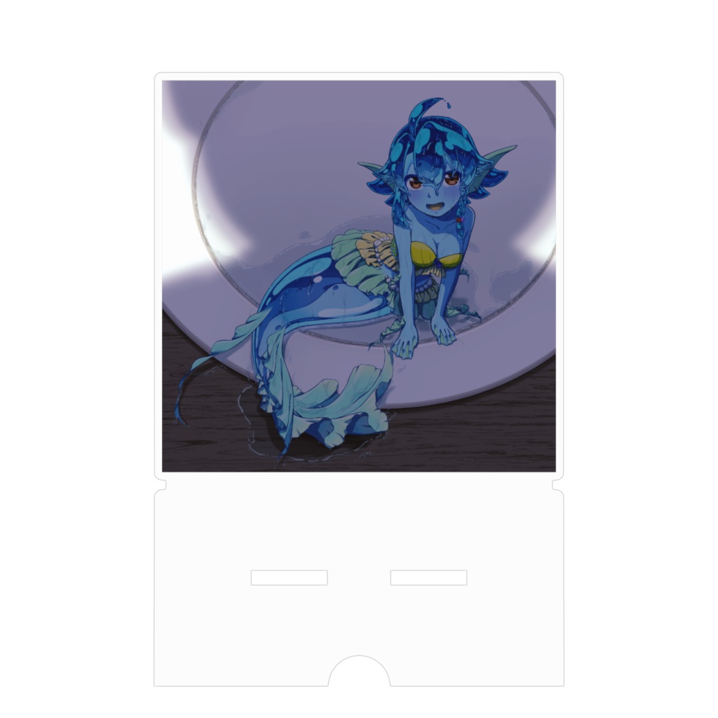 お皿の上のみー子アクリルスマホスタンド