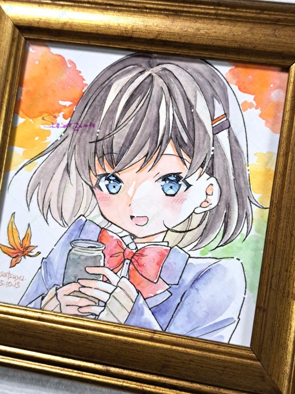 額入りスクエア原画(ブレザーちゃん)