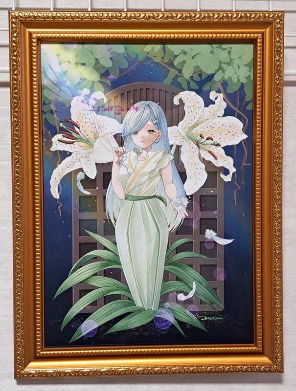 【販売停止中】農フェス展示絵額入複製画『Wish of the Lily』(直筆イラスト付き)