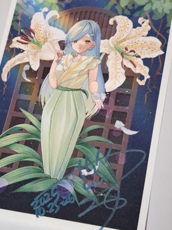 【販売停止中】農フェス展示絵額入複製画『Wish of the Lily』(直筆イラスト付き)