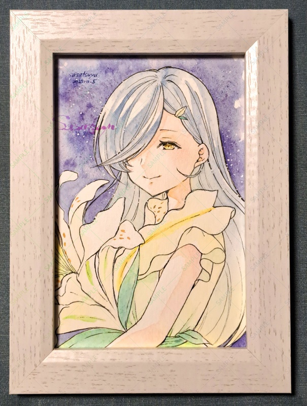 額入り原画(百合)