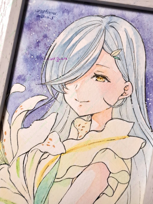 額入り原画（百合）