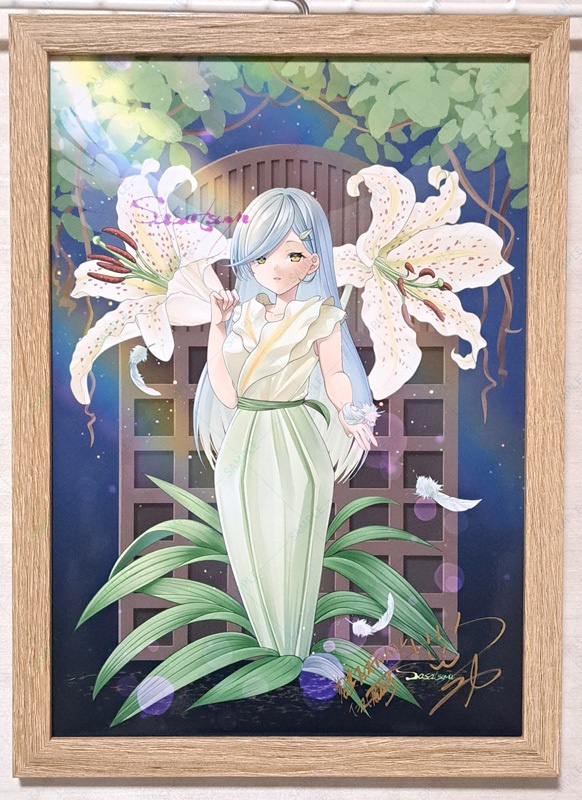 展示出品作額入り複製画『Wish of the Lily』(直筆イラスト付き)