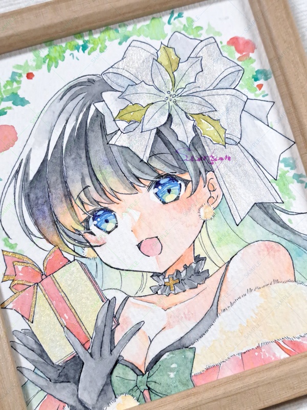 額入り寸松庵原画（クリスマス）