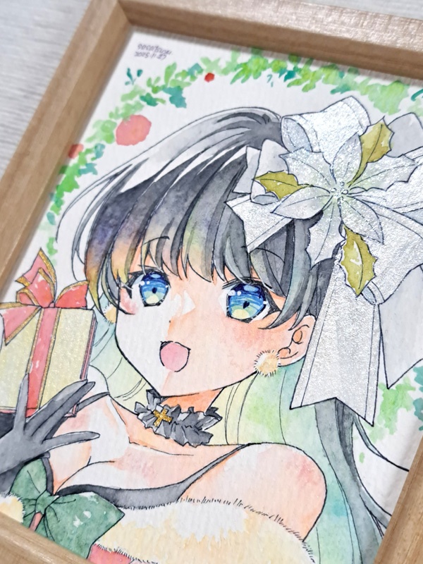 額入り寸松庵原画(クリスマス)