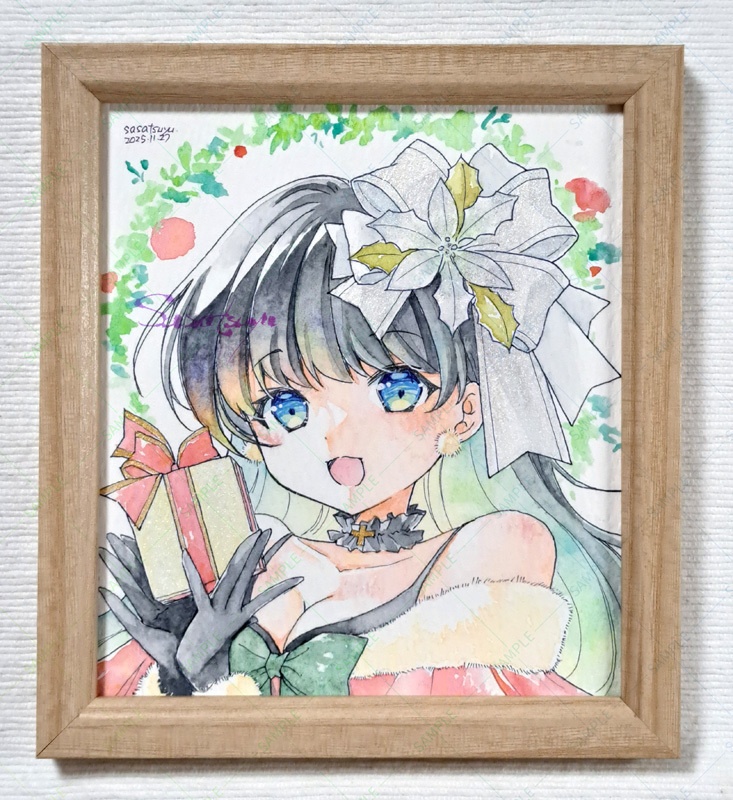 額入り寸松庵原画(クリスマス)