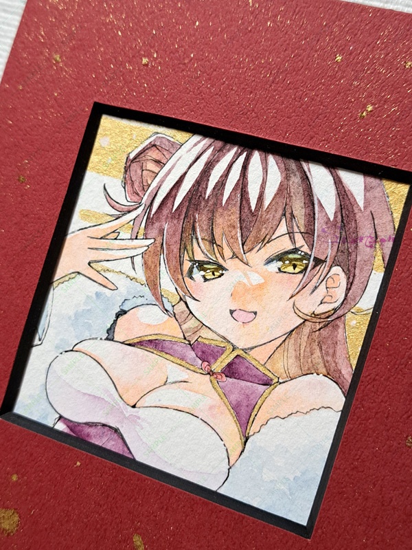 マット付きミニ原画(2026年賀)