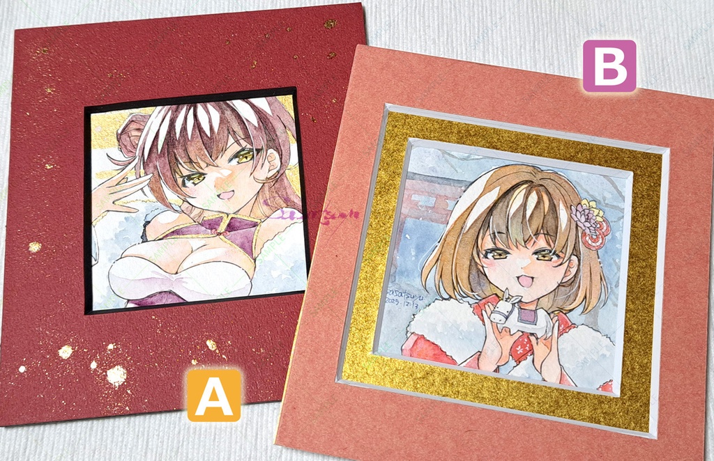 マット付きミニ原画（2026年賀）