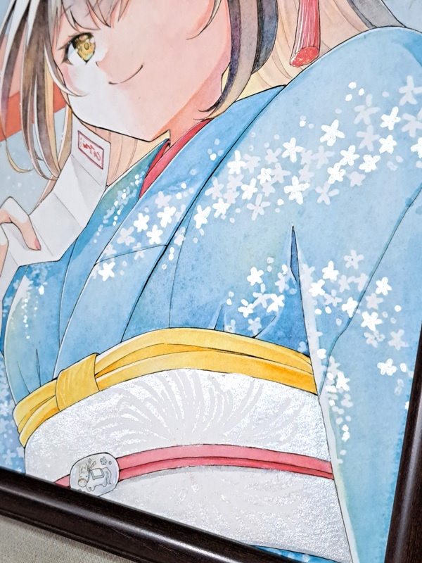 大色紙サイズ原画(額入り年賀イラスト)