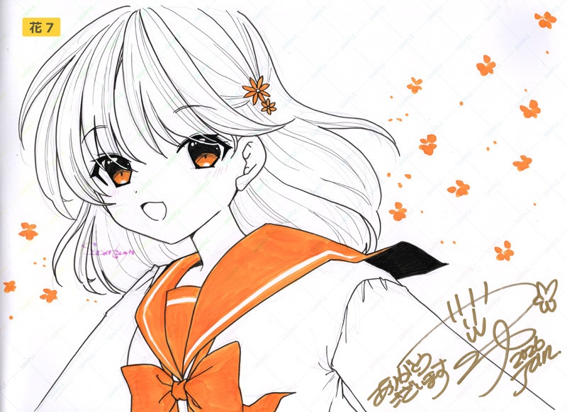 花#2★直筆イラスト入り『花のケーキと少女展』画集