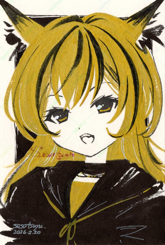 カードミラー(直筆ドローイング付)