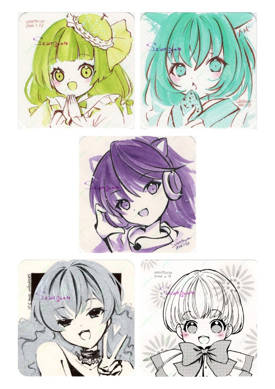 ダイカットシールセット(スクエアドローイング付)