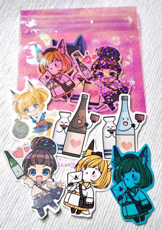 ダイカットシールセット(スクエアドローイング付)