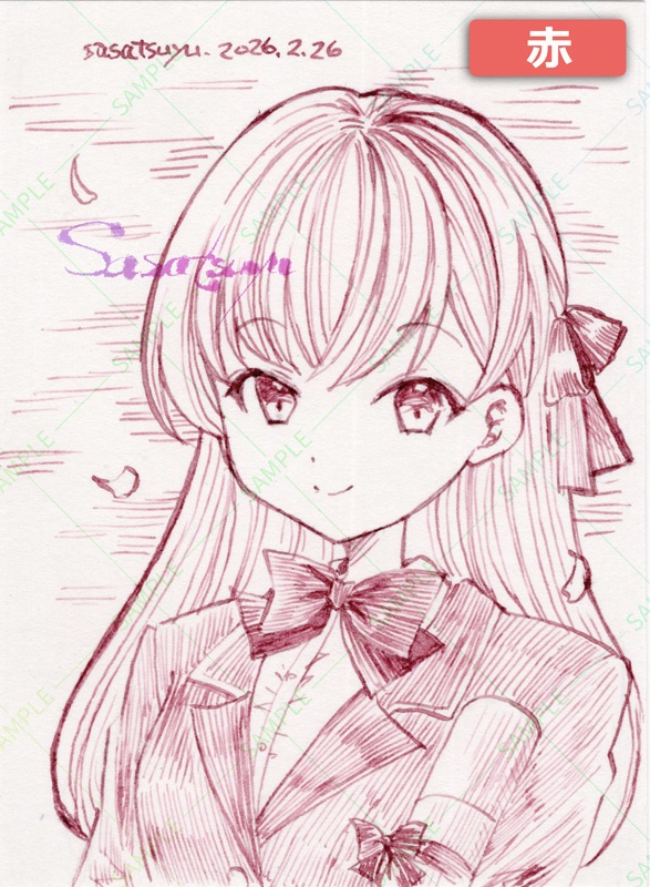 ドローイング(ハガキ半裁)