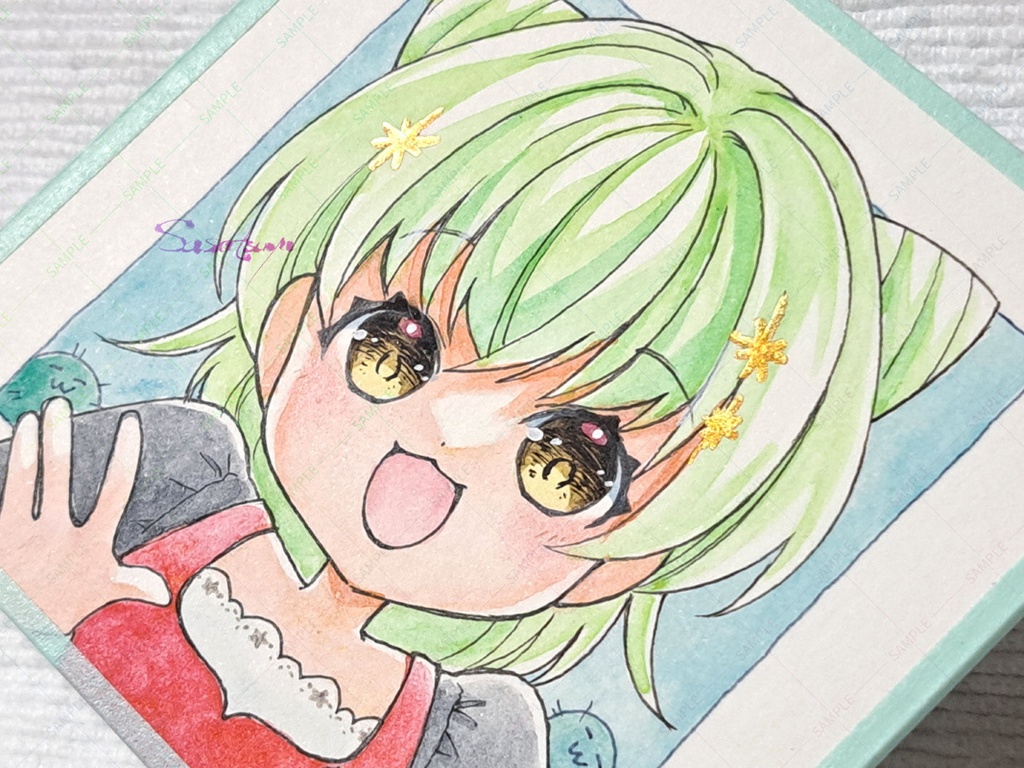 さぼてんAセット(アクスタ+豆色紙風原画)