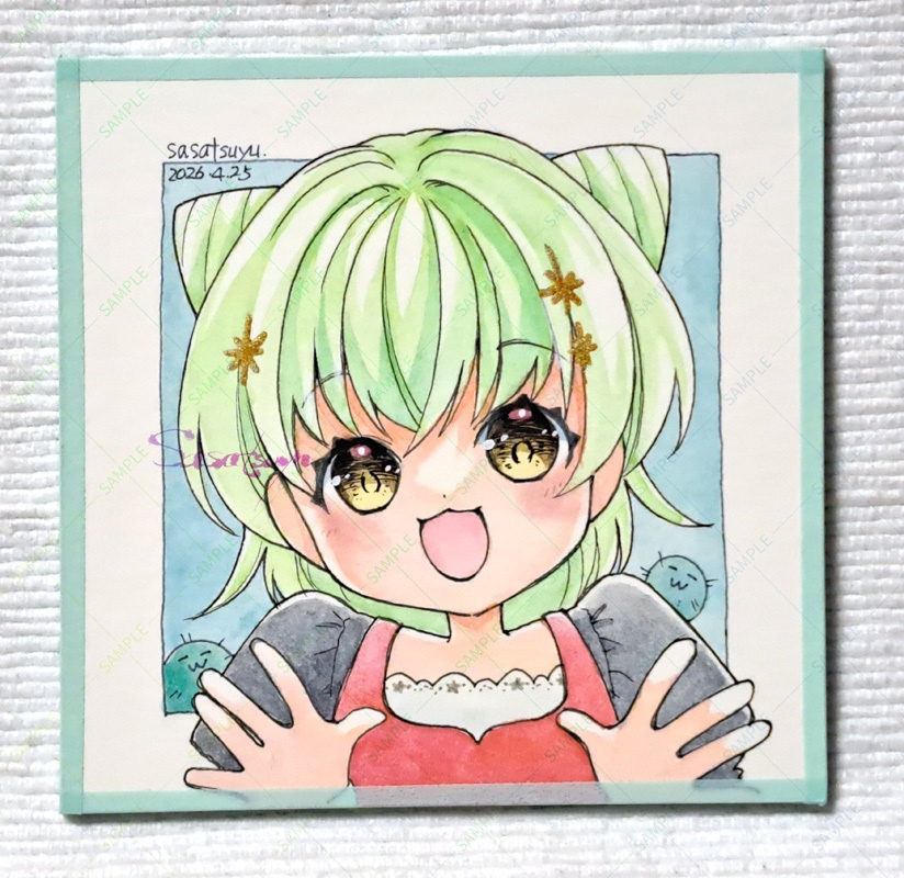 さぼてんAセット(アクスタ+豆色紙風原画)